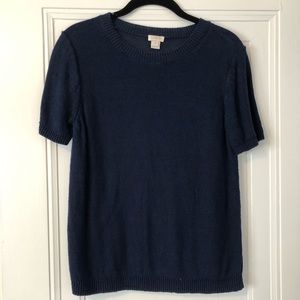 J. Crew Navy blue short sleeve sweater